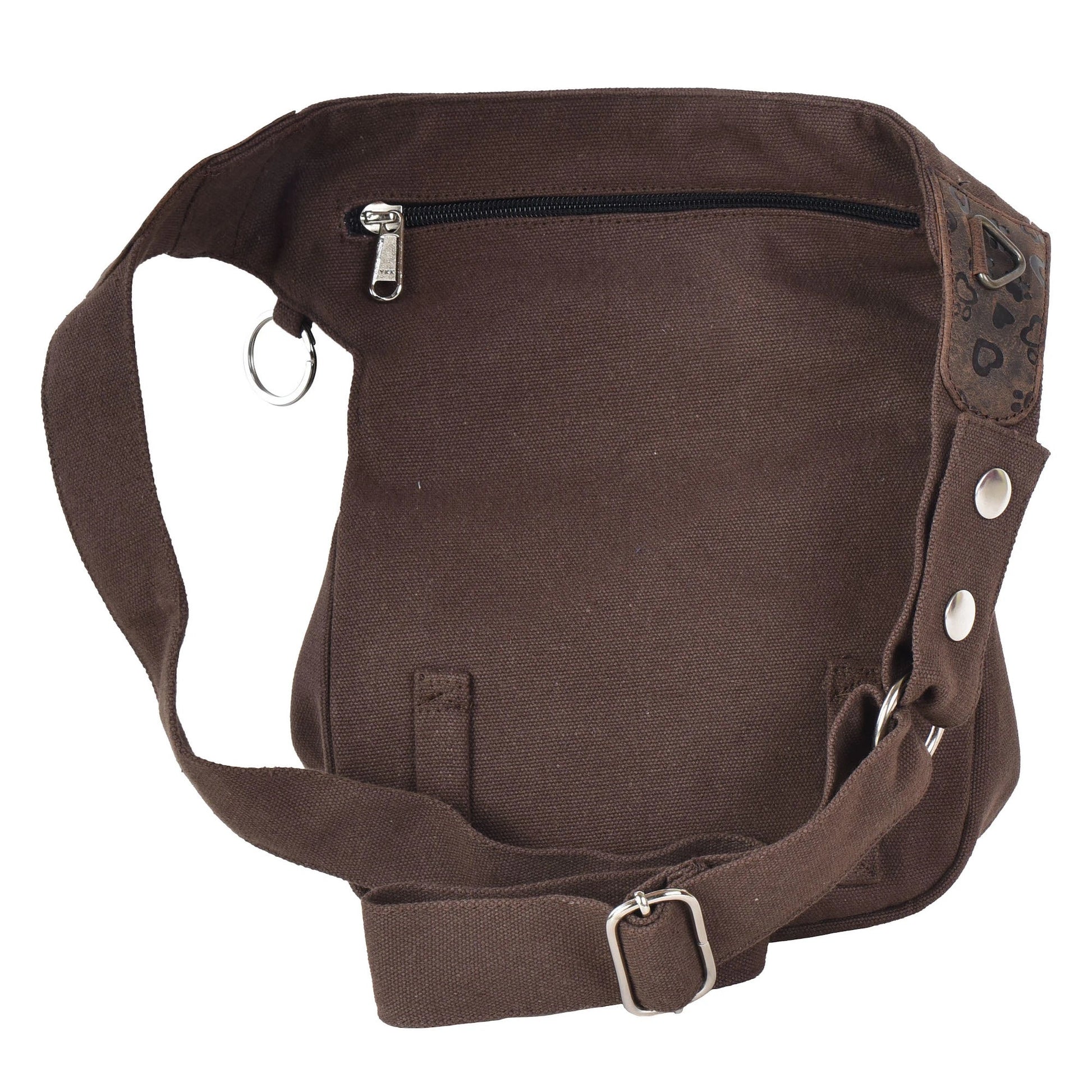 Gassi-Tasche Vintage Canvas Schokoladenbraun