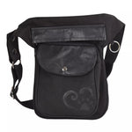 Nijens Gassi-Tasche Hannover aus Canvas in Schwarz mit Herz- und Pfote – Vorderansicht