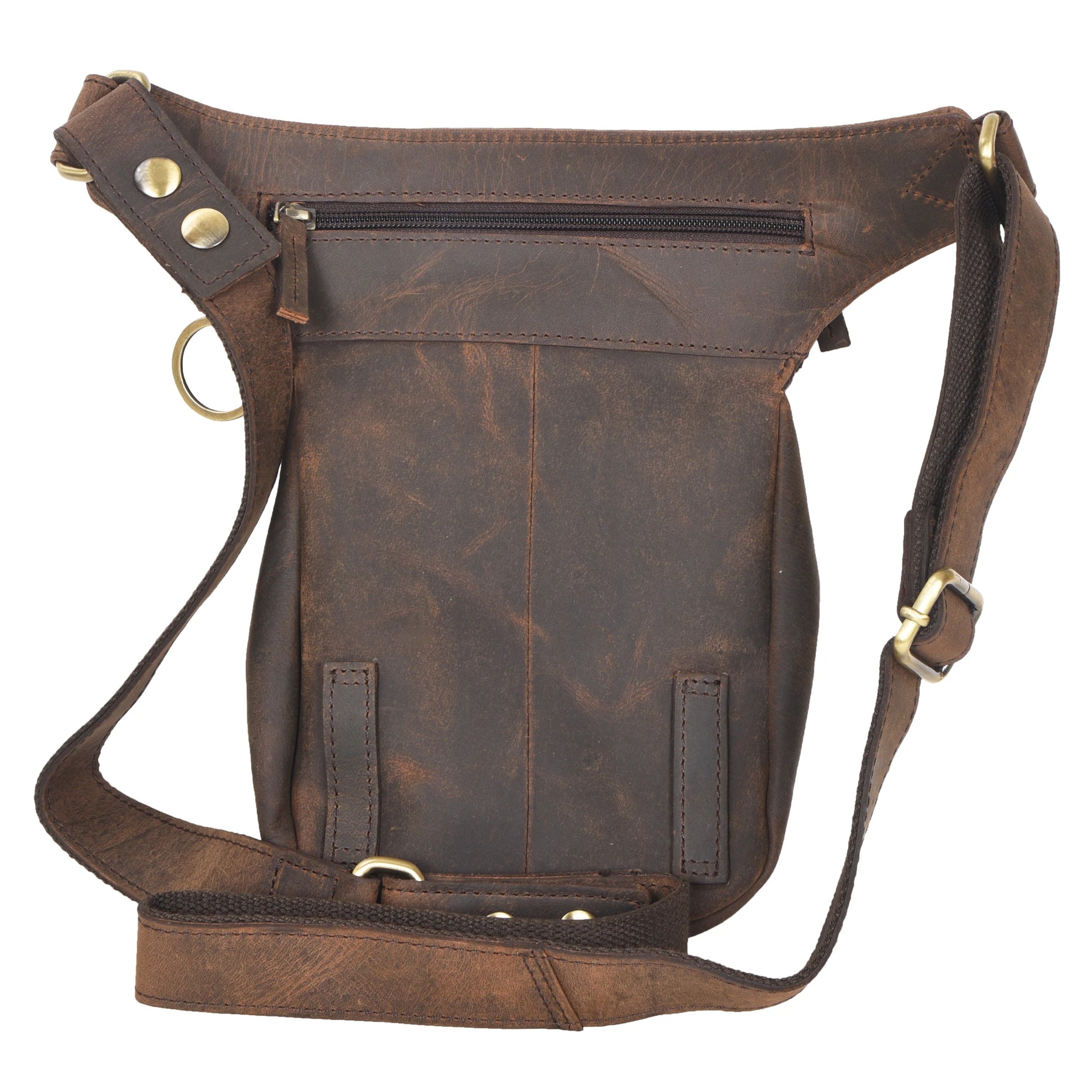 Gassi-Tasche Leder Dunkelbraun - S-XXXL - Nijens Shop