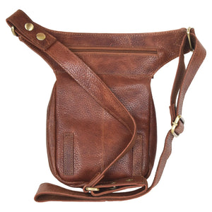 Gassi-Tasche Leder Cognac