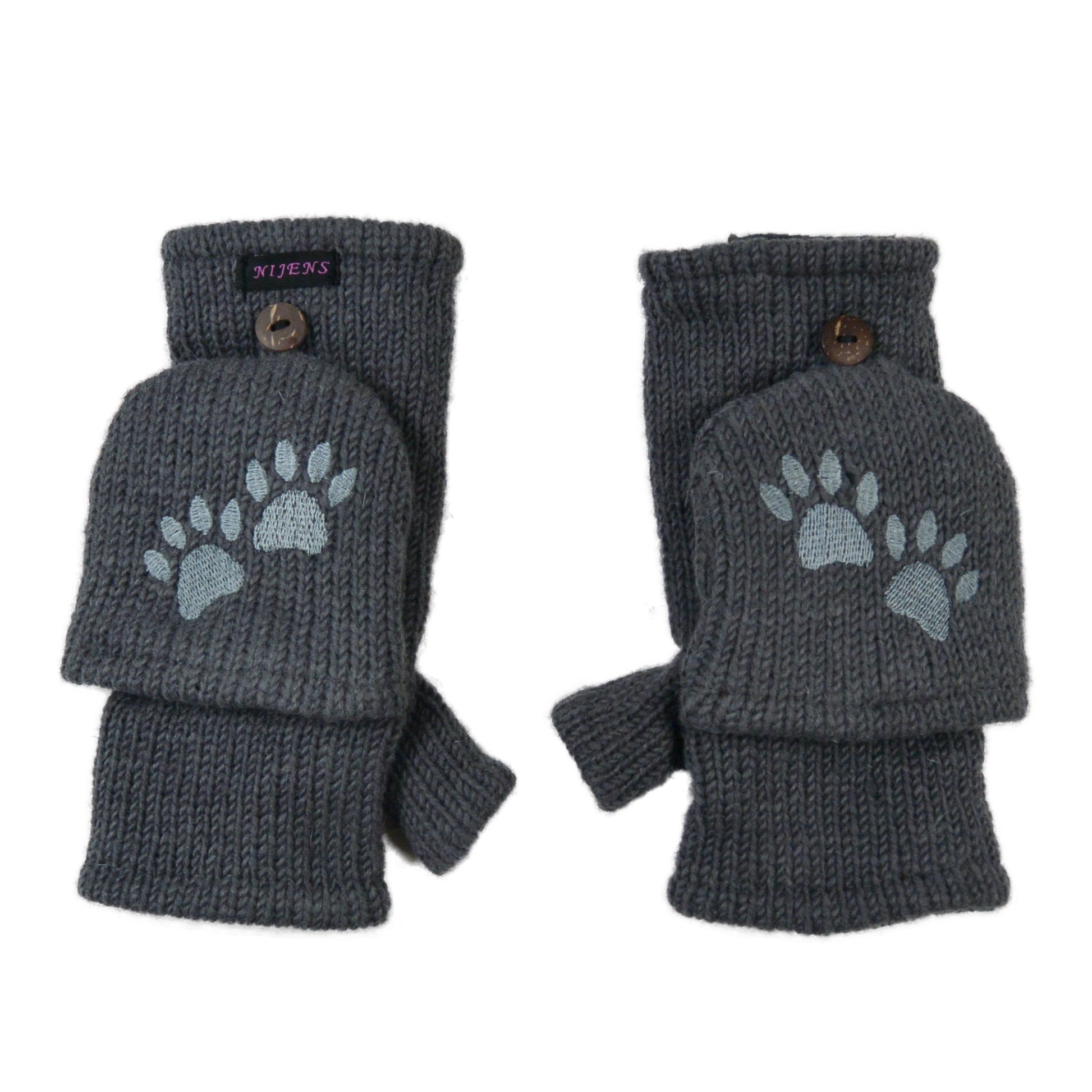 handschuhe mit umklappbarer kappe Fausthandschuhe aus Wolle – warm, wandelbar & ideal zum Gassigehen