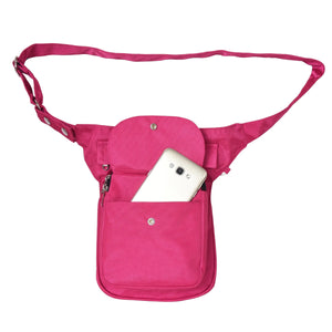 Nijens Gassi-Tasche Wasserabweisende Einfarbige Fuchsia 2