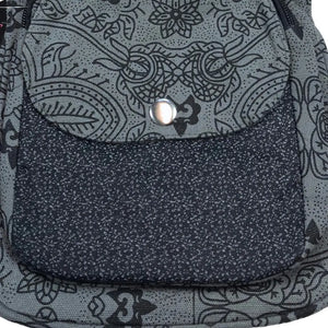 Nijens Gassi-Tasche S-XXXL fĂŒr Hundebesitzer Leckerlitasche Stoff Paisley Grau 22