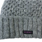 Kurze Beanie Mütze, Wollmütze aus Schurwolle, Strick Grau mit Breitem Mützenumschlag.