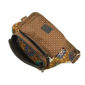 Geöffnete Nijens Hüfttasche aus Baumwolle in Braun