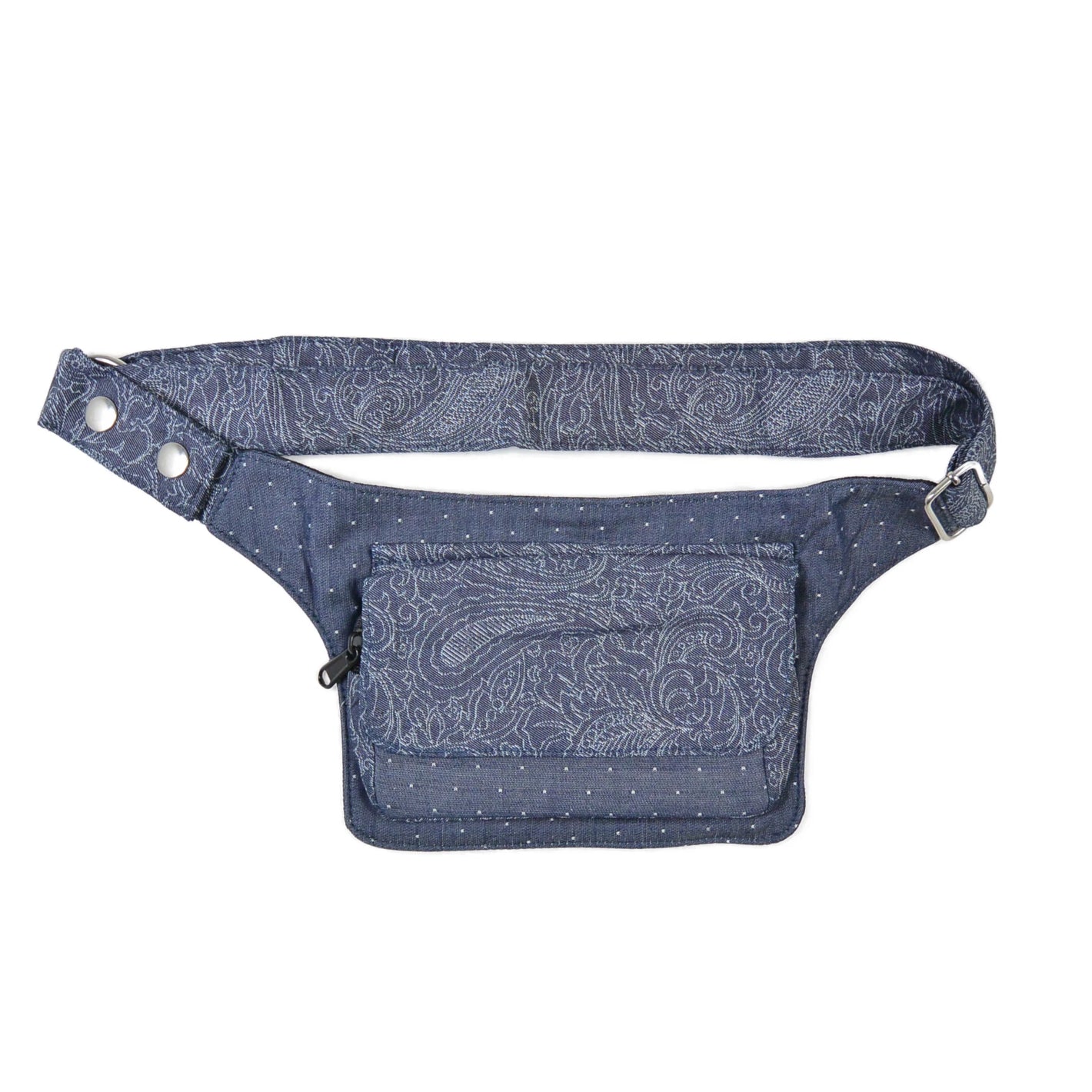Bauchtasche Hüfttasche Jeans mit Paisley Motiv in Blau