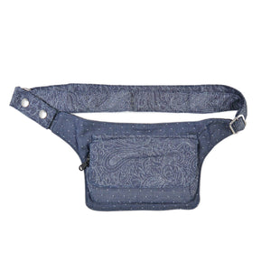 Bauchtasche Hüfttasche Jeans mit Paisley Motiv in Blau
