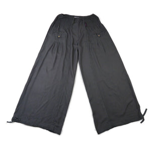 Hose Pluderhose Pumphose aus Viskose Anthrazit