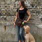 Gassi-Tasche mit Flaschenhalter „Konstanz“ Baumwoll-Canvas Braun (7705)