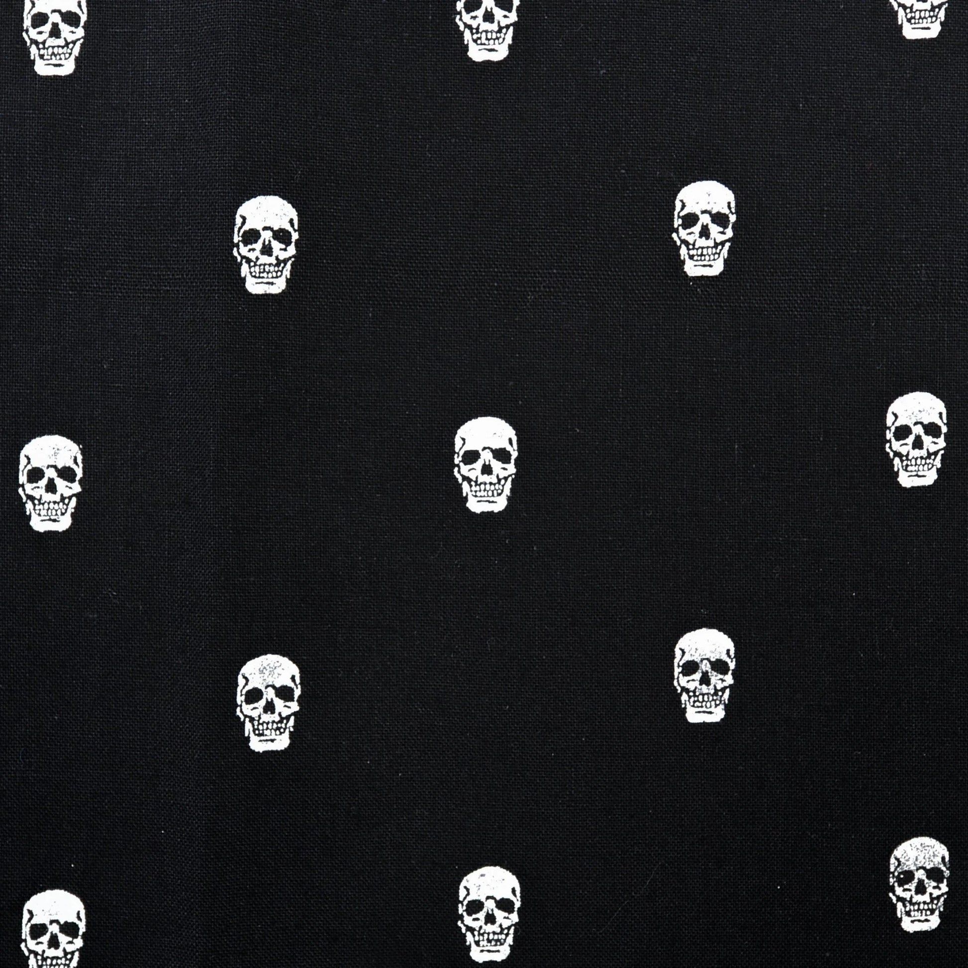 Stoff Schwarz mit Totenkopf Muster Nijens Shop