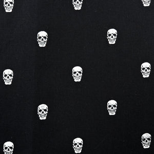 Stoff Schwarz mit Totenkopf Muster Nijens Shop