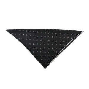 Hundebandana, Stoff mit Ankern Muster in Schwarz 