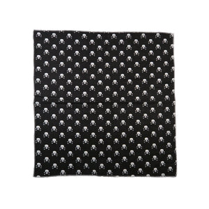 Hundebandana, Stoff mit Totenkopf Muster in Schwarz