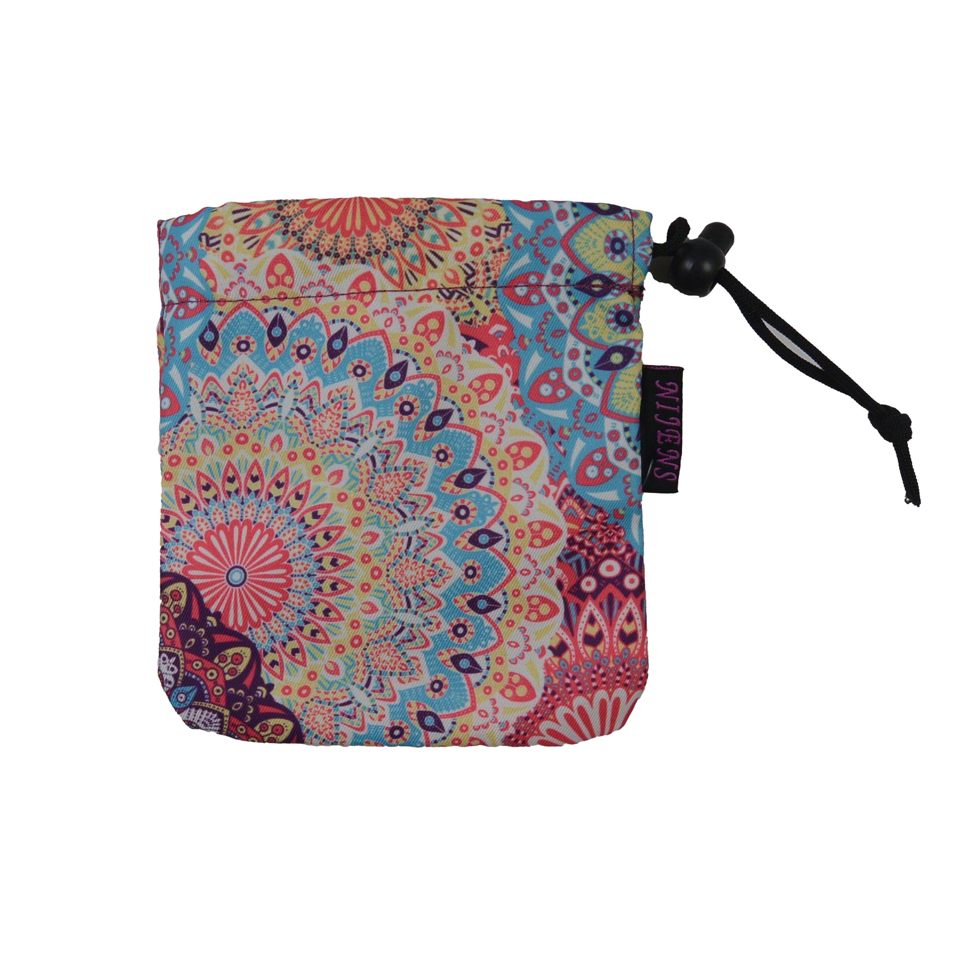 Mandala-Beutel für Leckerlis & gefüllte Kotbeutel. Mit Kordelzug, Karabiner & wasserabweisendem Innenfutter.