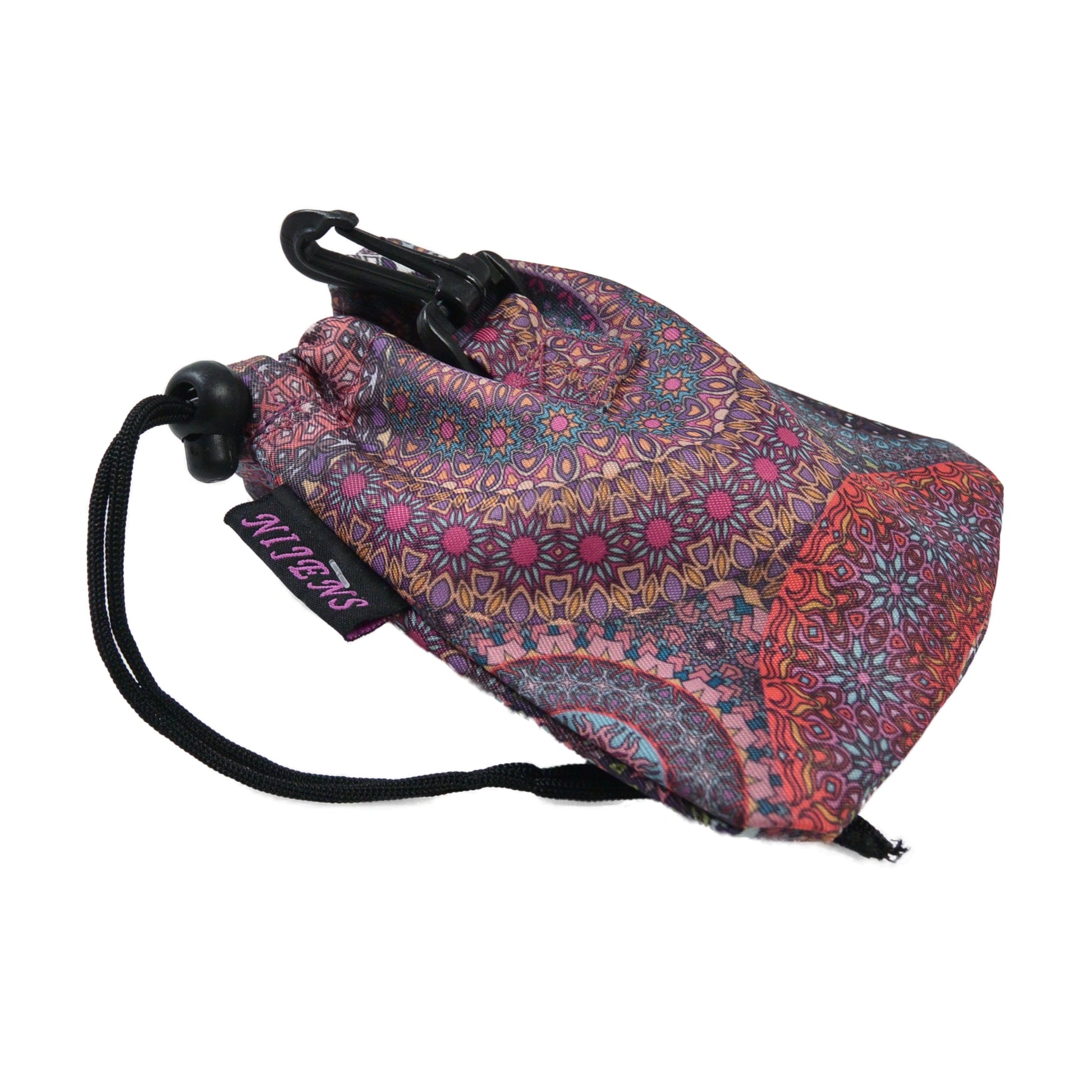 Wasserfester Leckerlibeutel mit Mandala-Muster und Karabiner von Nijens