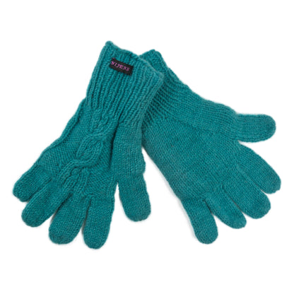 handgestrickte handschuhe Handschuhe aus Schurwolle mit Fleeceeinsatz
