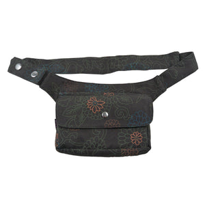 Bauchtasche Hippie Tasche Stoff Khaki florales Muster - Kathmandu-ND 26 Nijens
