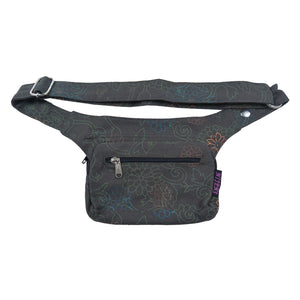 Bauchtasche Hippie Tasche Stoff Khaki florales Muster - Kathmandu-ND 26 Nijens
