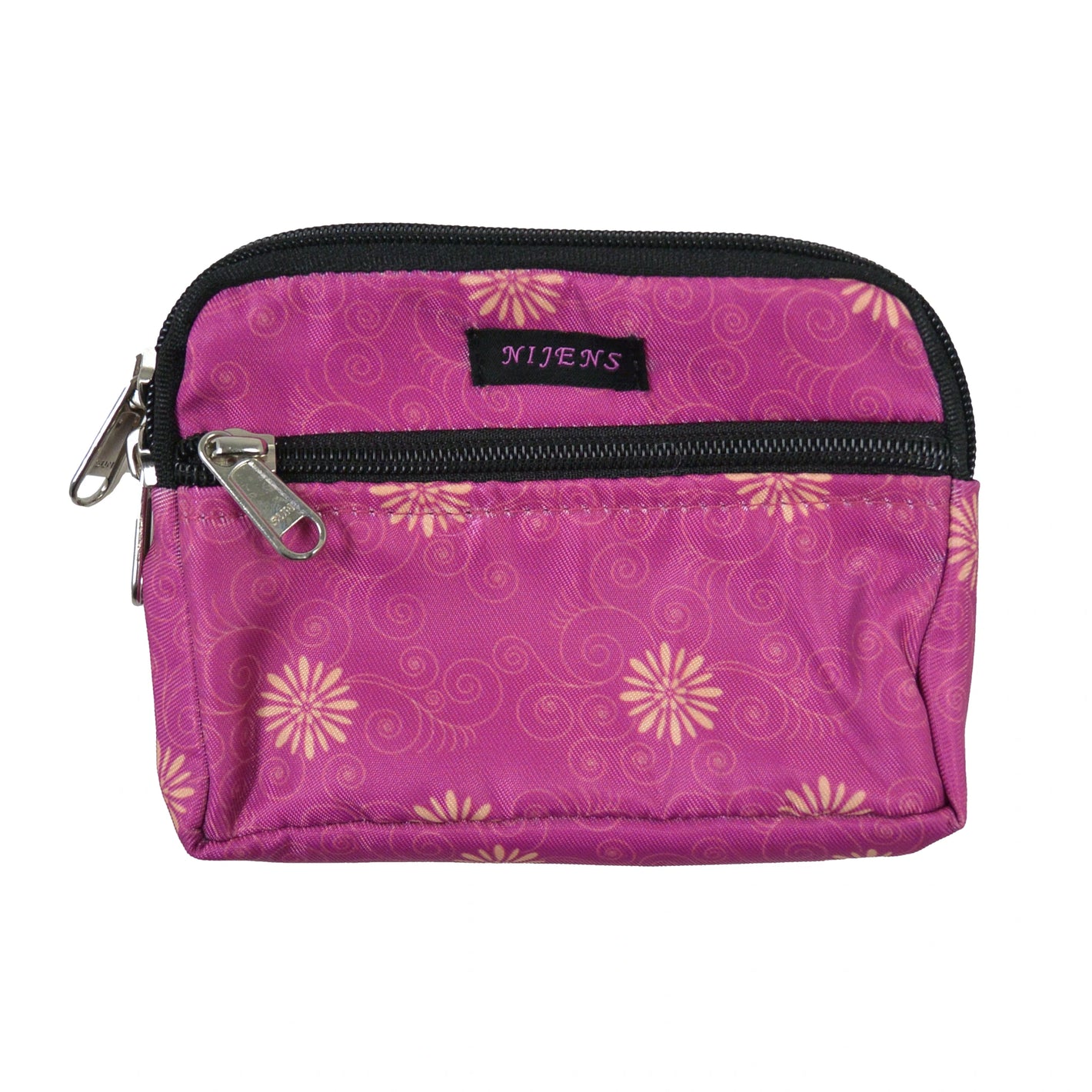 Kleine Beuteltasche Pink mit Blumen - Kiel 504