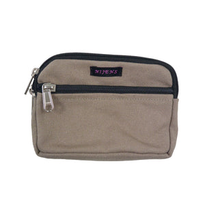 Kleine Beuteltasche aus Baumwollstoff Sand