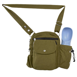 Gassi-Tasche mit Flaschenhalter – Handmade & Praktisch