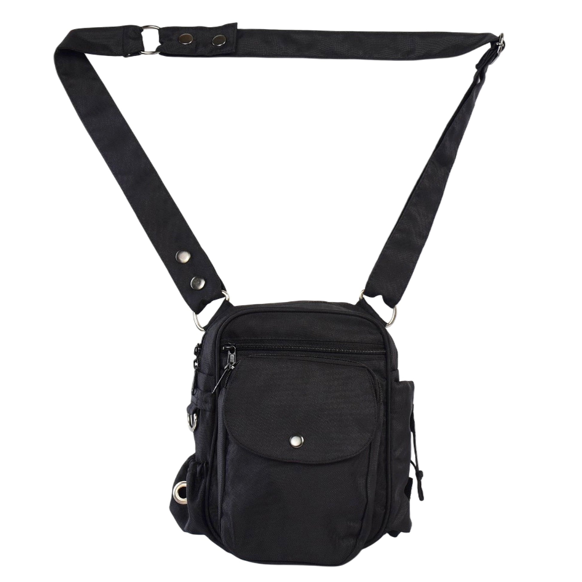 Schwarze Gassi-Tasche mit Flaschenhalter für deinen Hund,
Kotbeutelspender. Nijens Shop