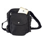 Wasserabweisende Gassi-Tasche in Schwarz mit Flaschenhalter & Kotbeutelspender. Nijens Shop