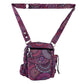 Die Tasche ist in einem lila-roten Mandala Design 