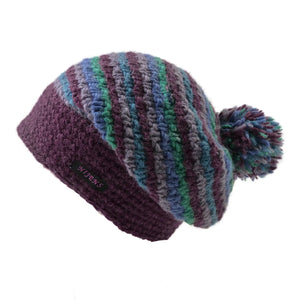 Bommelmütze, Wollmütze Gestreift aus Schurwolle - Krian C-31 Nijens Shop