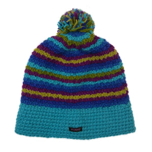 Bommelmütze, Wollmütze Gestreift aus Schurwolle - Krian C-32 Nijens Shop