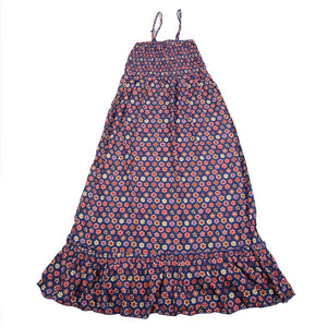 Nijens Sommerkleid Kinderkleid Strandkleid aus Viskose blau-orange