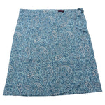 Sommerrock Wickelrock aus Viskose Blau mit Paisley