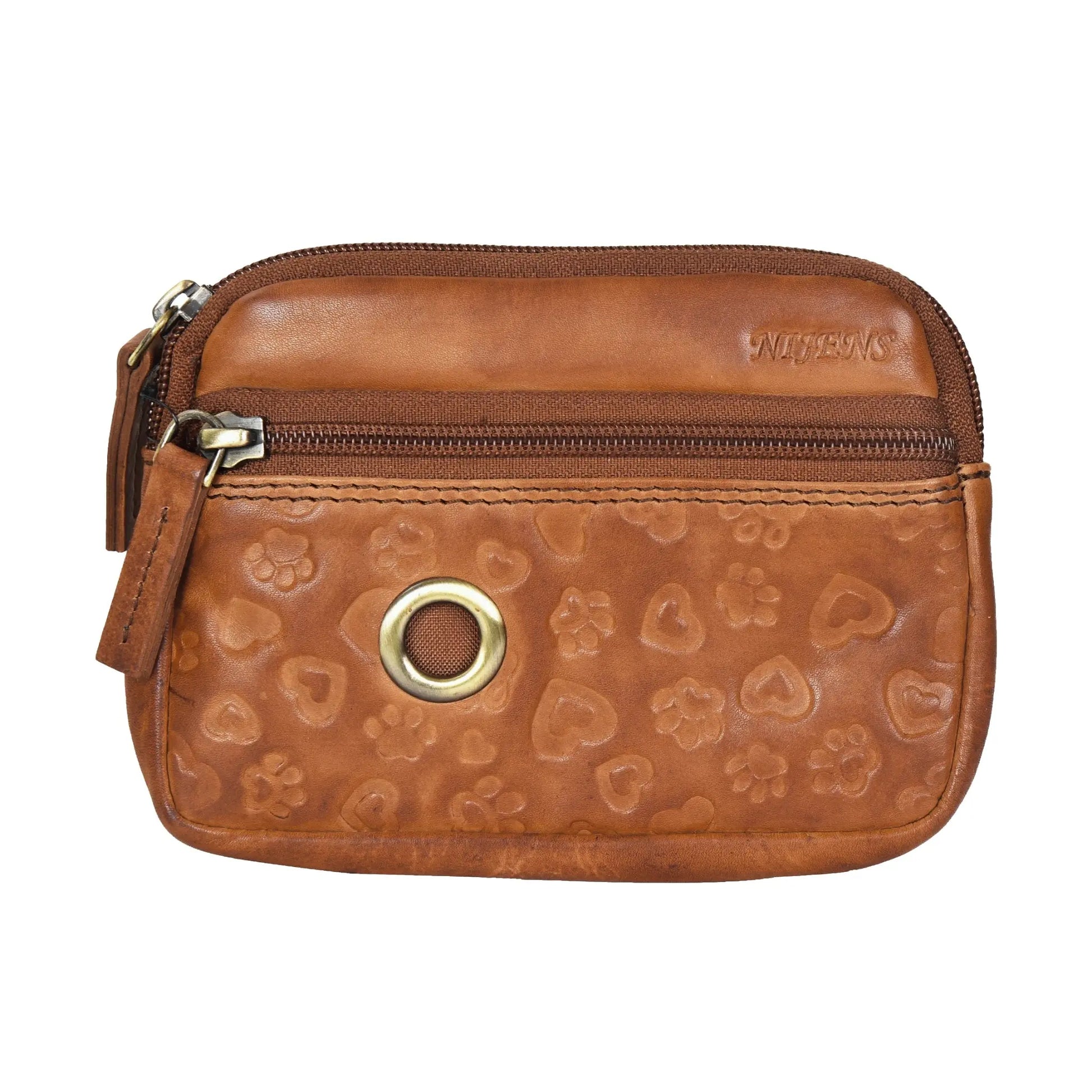 Kleine Beuteltasche Apache Leder Malto-Braun Antik mit Leckerlifach - Prague NJ-07 1052 / 9052 Nijens Shop