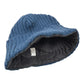 Kurze Beanie-Mütze Tulsipur in Petrol aus 100 % Schurwolle mit Umschlag. Innenansicht.