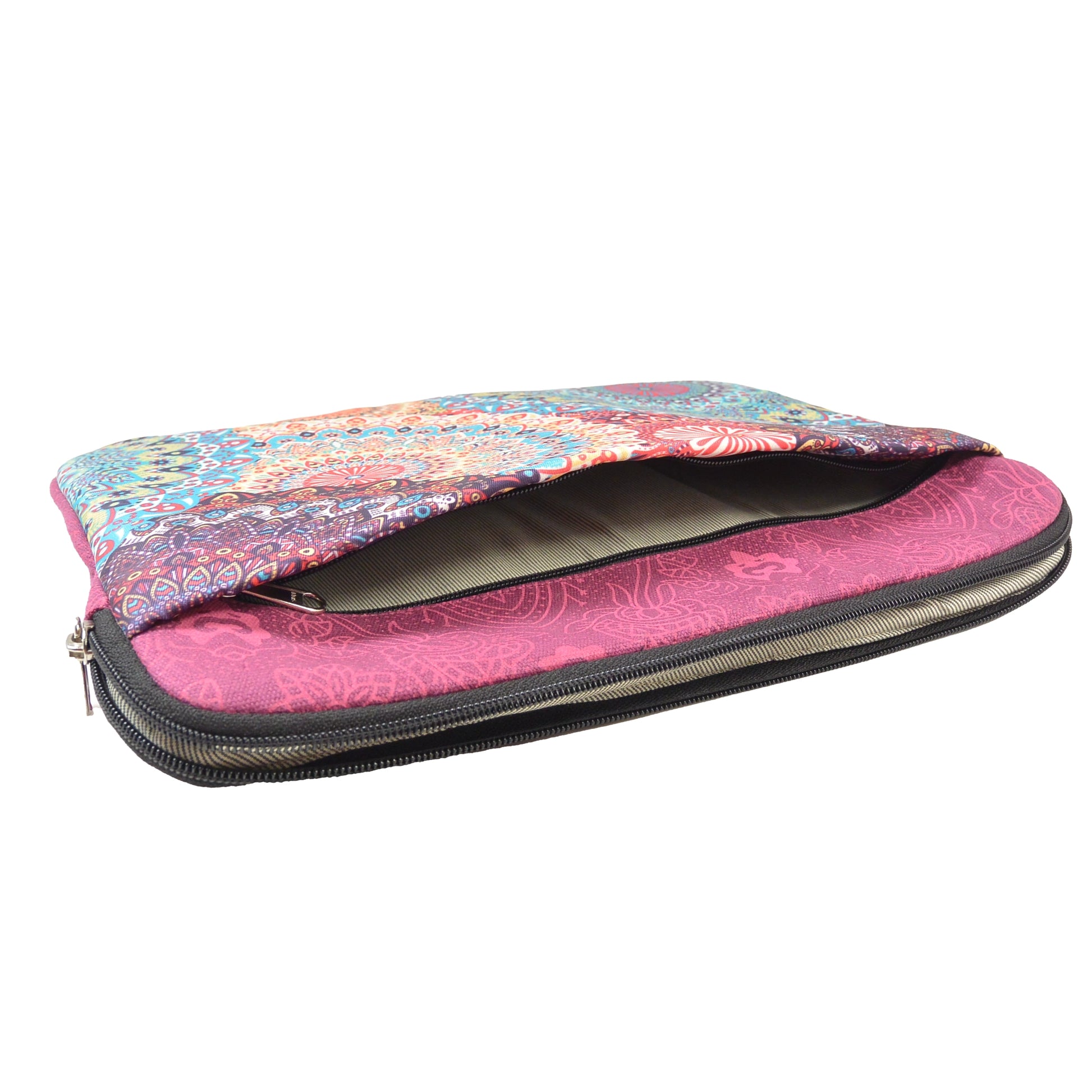 Innenansicht der Nijens Laptop Rosa Hülle mit weichem Futter für 13 und 15 Zoll Laptops