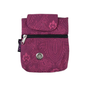 Baza Leckerli-Tasche aus Canvas in Pink mit Reißverschlussfach und Metallöse als Kotbeutelspender