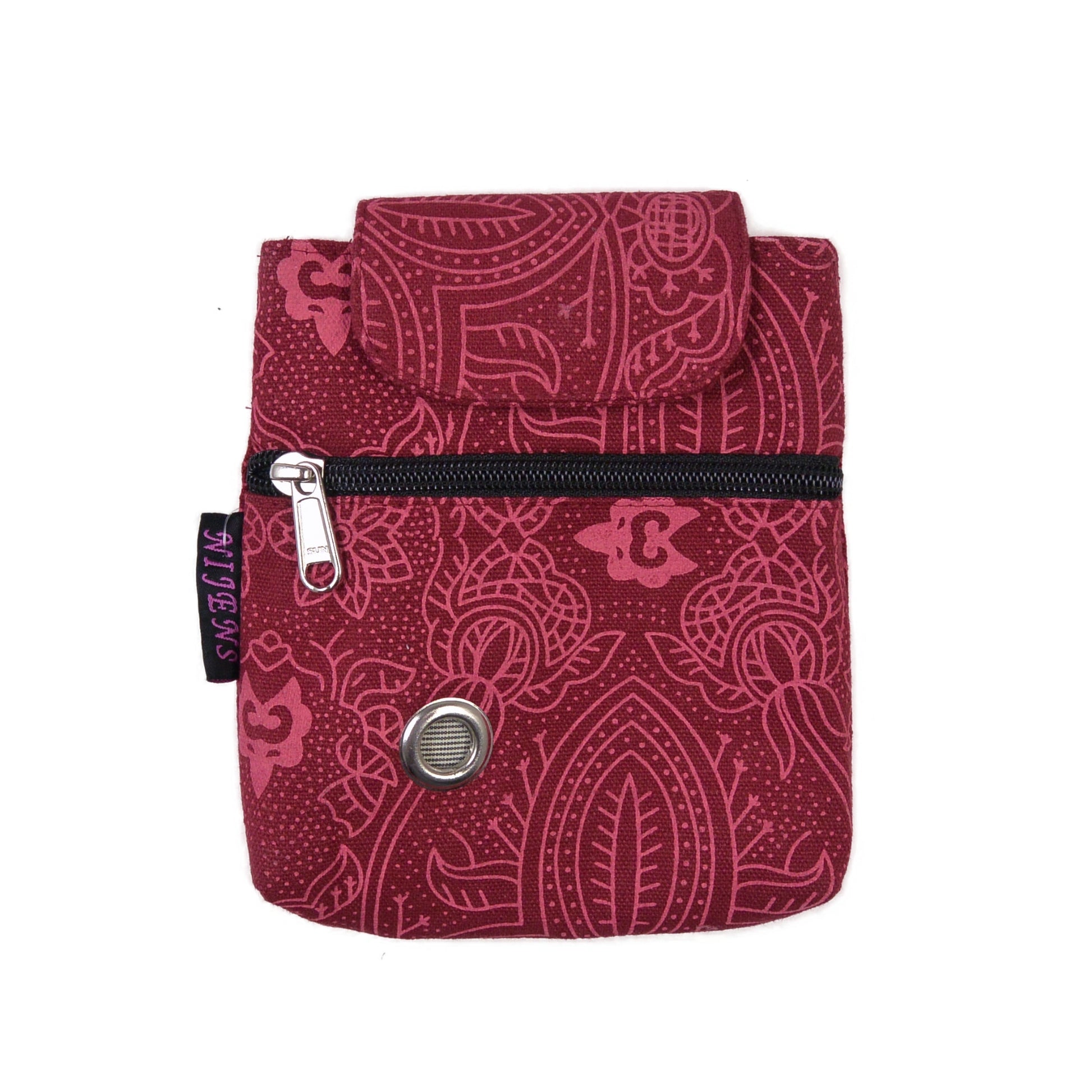 Baza Canvas Kotbeutelspender und Leckerli-Tasche in Rot mit floralen Mustern