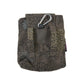 Rückseite der Baza Leckerli-Tasche in Anthrazit: Canvas-Material, Karabiner & Gürtelschlaufen für flexible Befestigung.