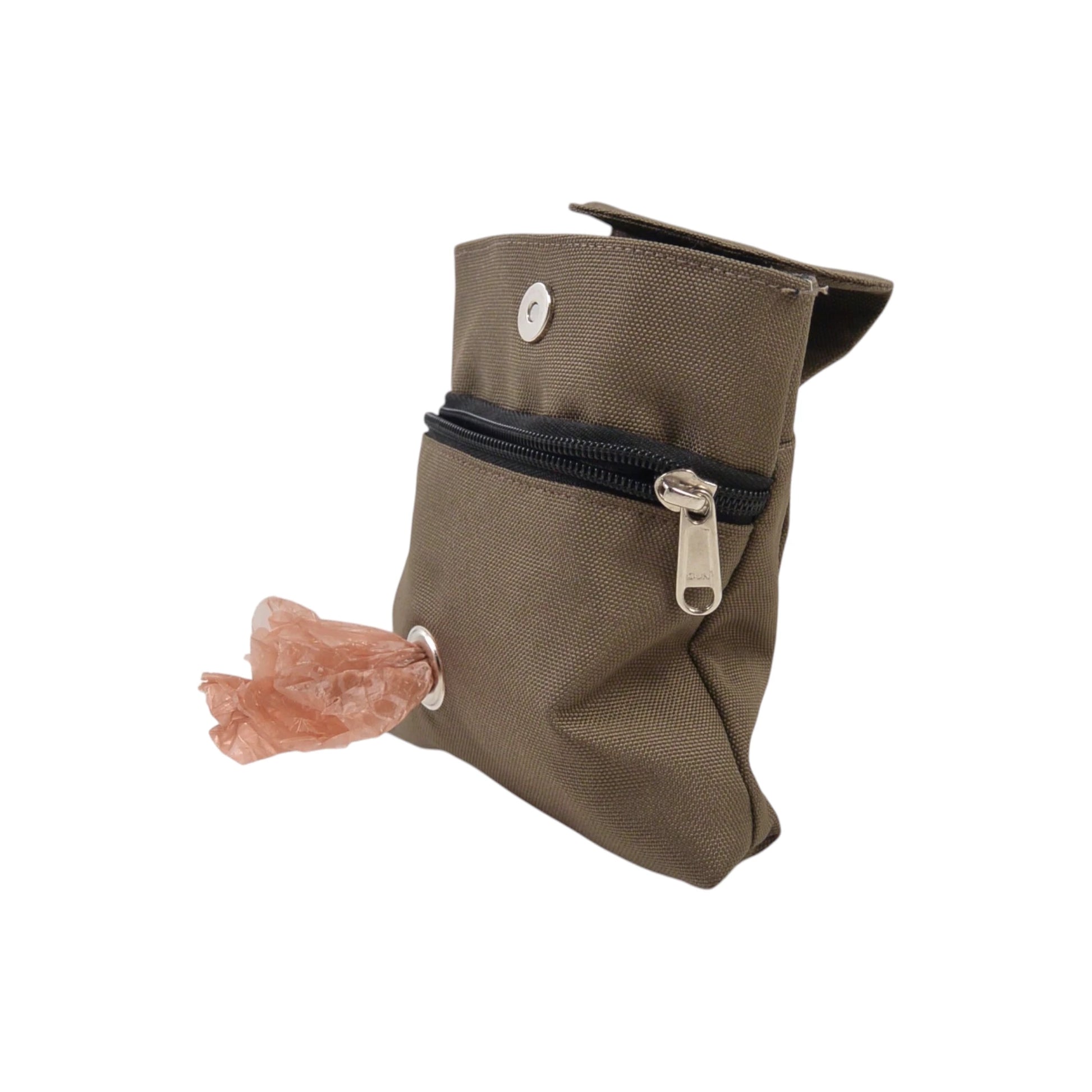 Leckerli-Beuteltasche mit Fach für Hundekotbeutel "Baza" Wasserabweisend Braun. Bild 3