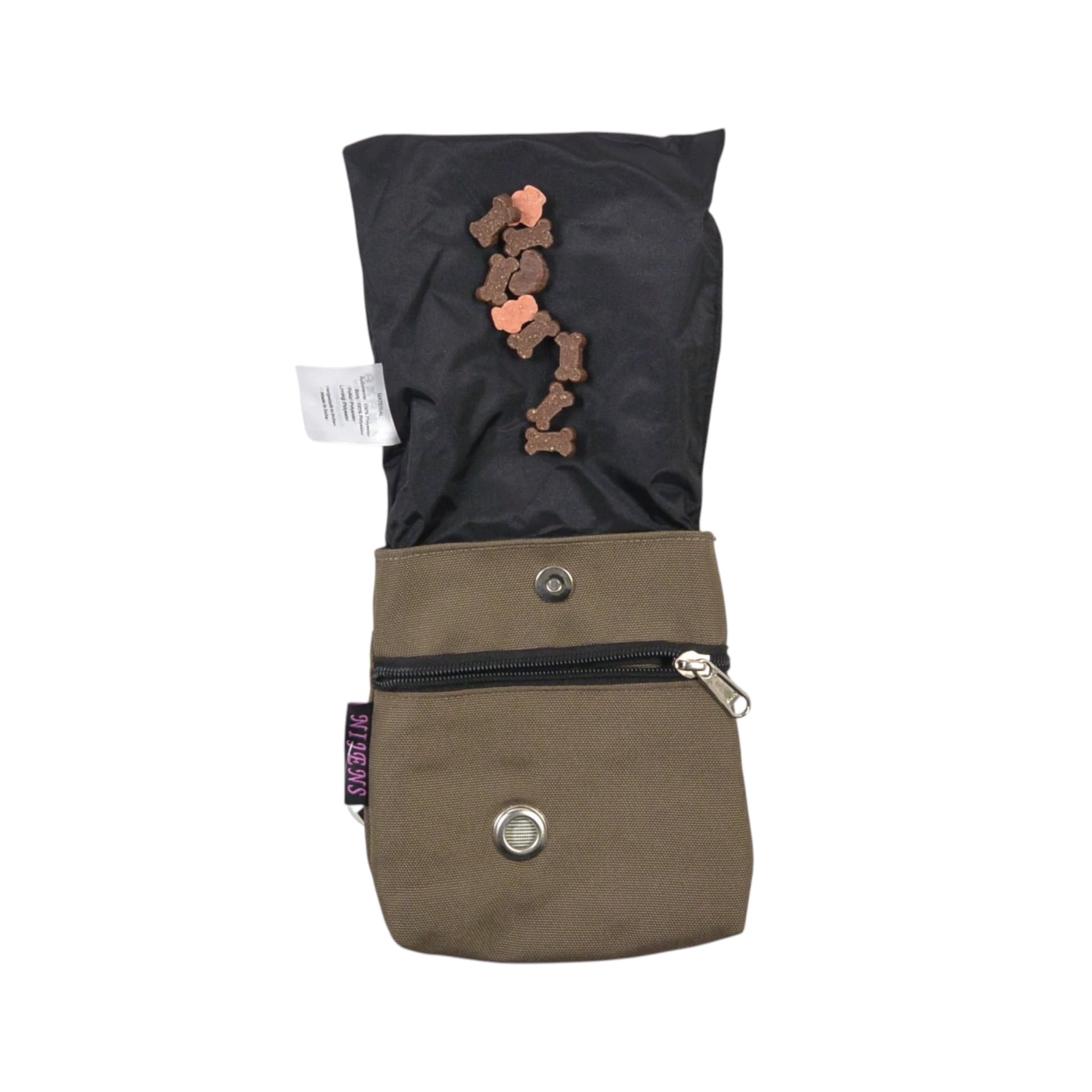 Leckerli-Beuteltasche mit Fach für Hundekotbeutel "Baza" Wasserabweisend Braun. Bild 4