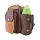 Braune Nijens Gassitasche Konstanz aus Canvas mit Leder Braun – ideal für Hundetrinkflasche.