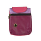 Baza Leder Leckerli-Tasche in Rosa-Lila mit Metallöse für Hundekotbeutel