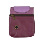 aza Leder Leckerli-Tasche in Fuchsia-Lila mit Metallöse für Hundekotbeutel