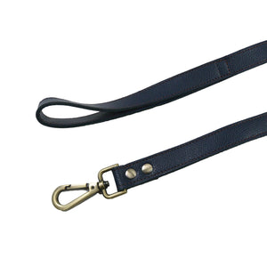 Hundeleine aus Leder Dunkelblau - Führleine Leder Nijens Shop