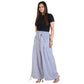 Damen Pumphose aus Viskose in Blau mit weitem Bein und elastischem Bund