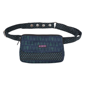 Hüfttasche, Stoff in Grün, Bauchtasche mit abnehmbarem Gürtel