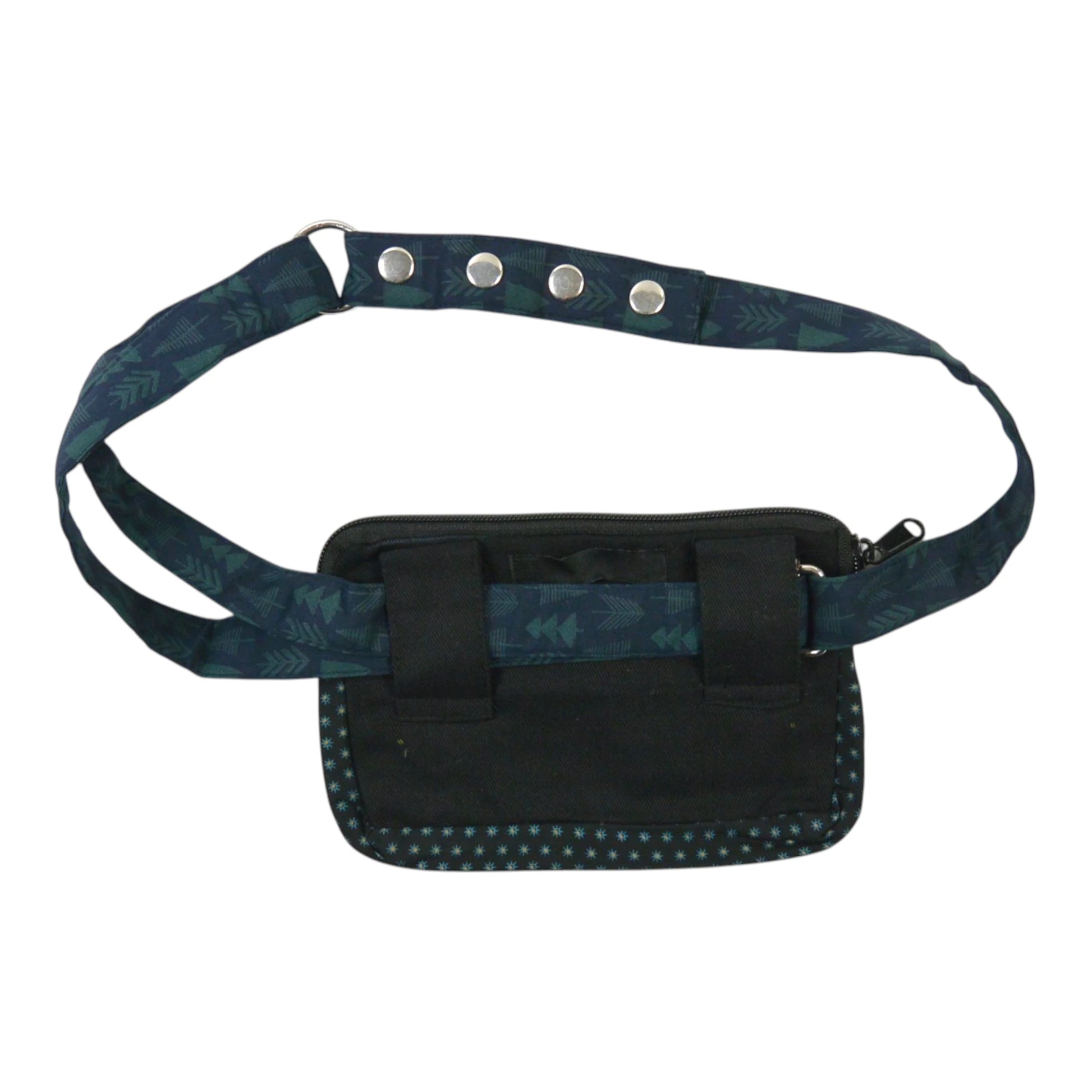 Hüfttasche, Stoff in Tannengrün, Bauchtasche mit abnehmbarem Gürtel