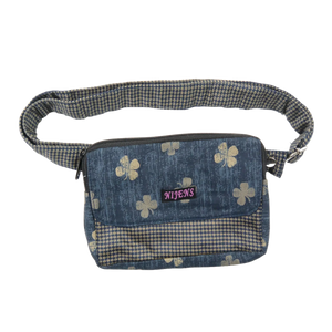 Stoff Tasche Gold-Dunkelblau