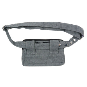 Bauchtasche, Beuteltasche aus Stoff in Grau - 2 Bild