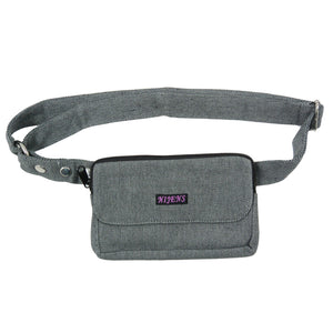 Bauchtasche, Beuteltasche aus Stoff in Grau